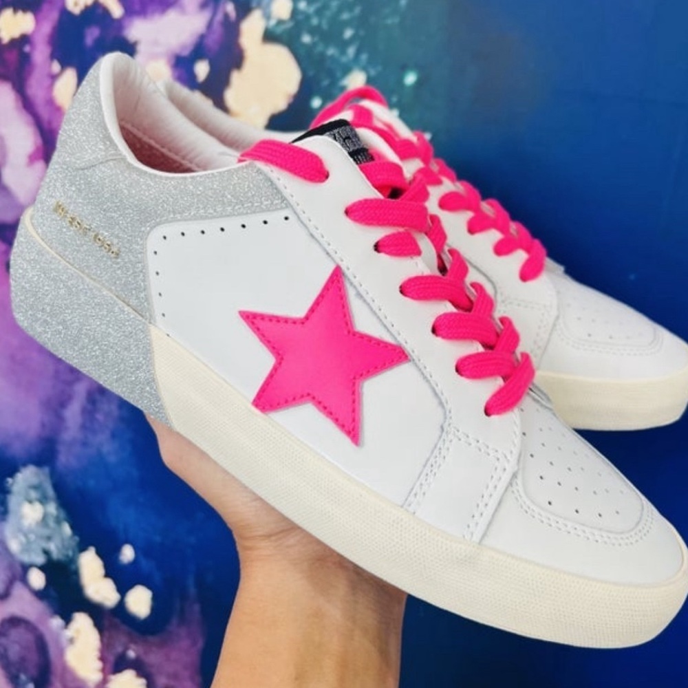 Vintage Havana pink silver glitter 6.5 brand new never worn!